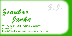 zsombor janka business card